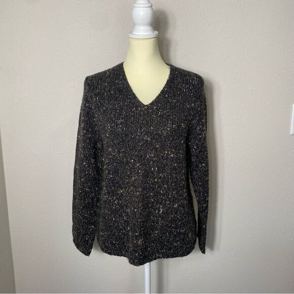Charter Club Petite Wool Blend Mixed Knit V Neck Sweater Women's Size PM - Picture 8 of 12